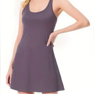 Purple Tennis Workout Dress